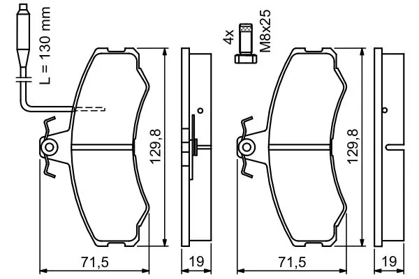 Handler.Part Brake pad set, disc brake Bosch 0986467411 5