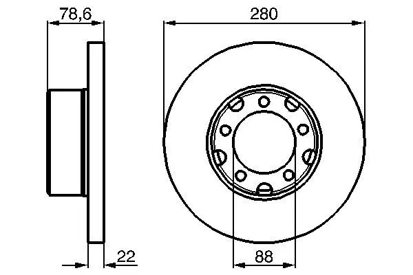 Handler.Part Brake disc Bosch 0986478529 1