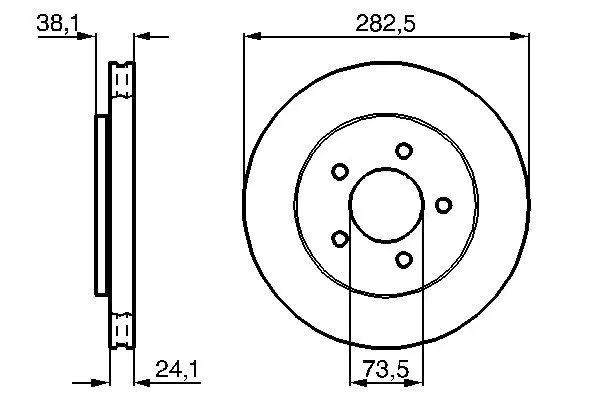 Handler.Part Brake disc Bosch 0986478109 5