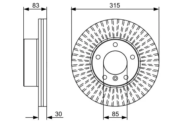 Handler.Part Brake disc Bosch 0986479568 5