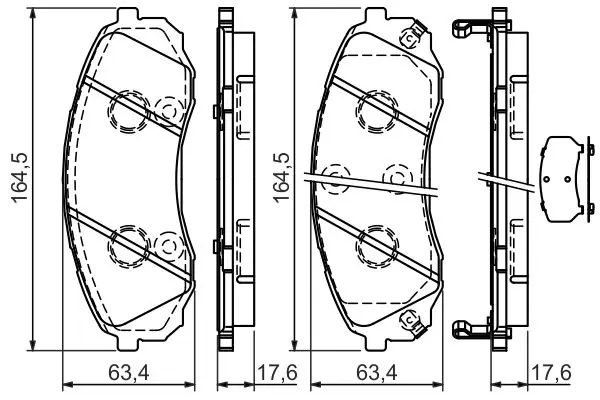 Handler.Part Brake pad set, disc brake Bosch 0986494377 7