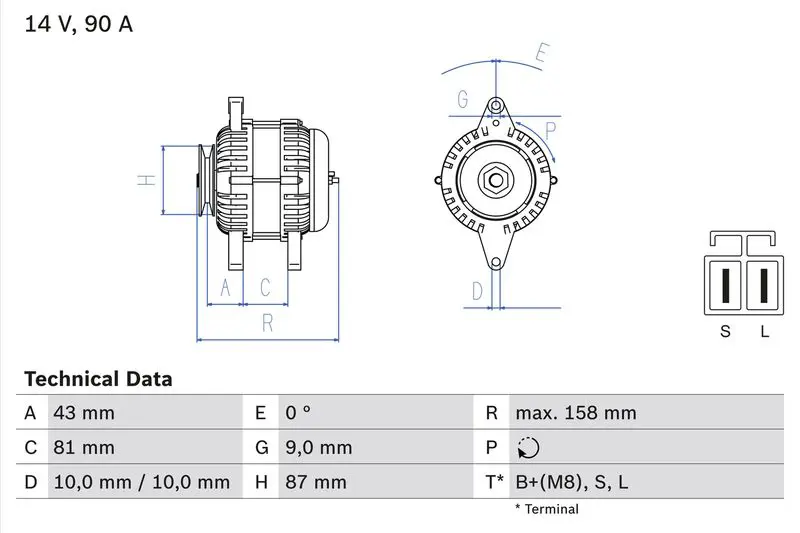 Handler.Part Alternator Bosch 0986080430 1