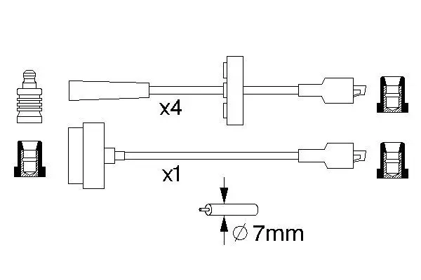 Handler.Part Ignition cable kit Bosch 0986357077 1