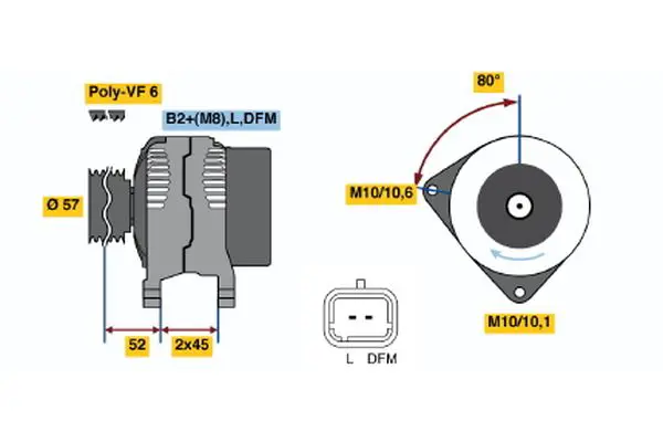 Handler.Part Alternator Bosch 0121715001 5