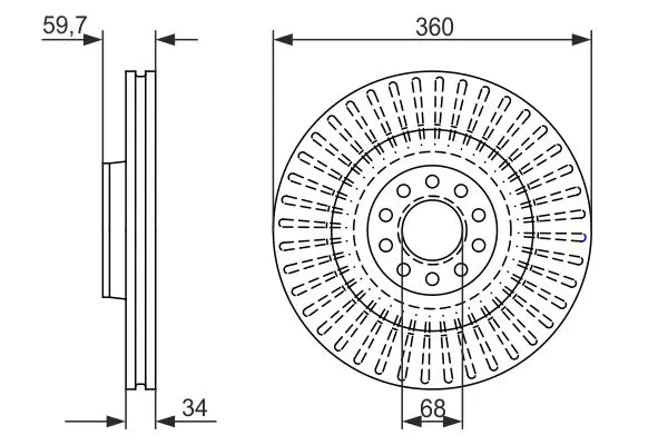 Handler.Part Brake disc Bosch 0986479B97 5