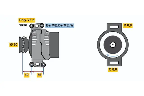 Handler.Part Alternator Bosch 0123320065 1