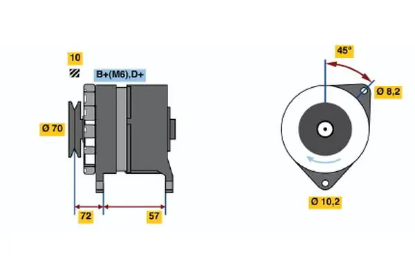 Handler.Part Alternator Bosch 0120489394 1