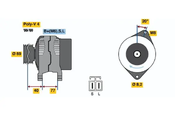 Handler.Part Brake shoe set, parking brake Bosch 0986487650 1