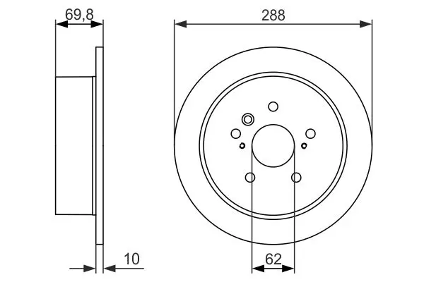 Handler.Part Brake disc Bosch 0986479614 5