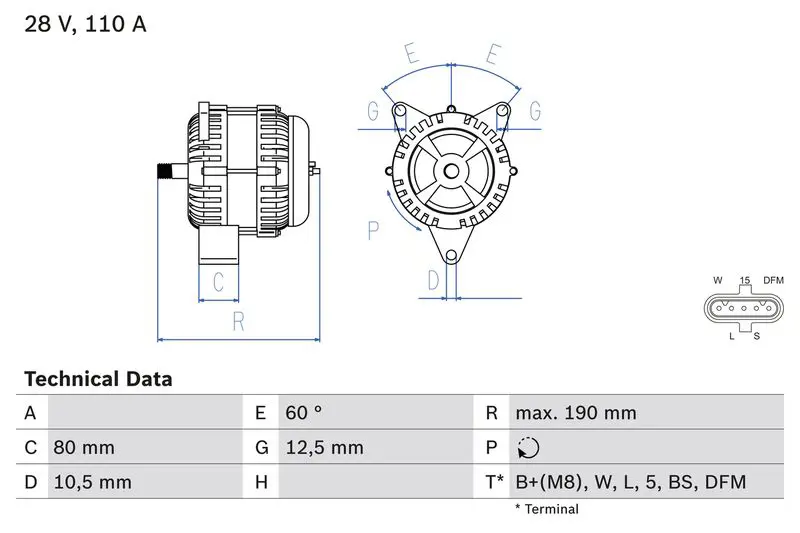 Handler.Part Alternator Bosch 0986046590 1