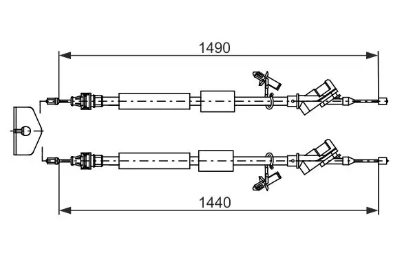 Handler.Part Cable, parking brake Bosch 1987482721 5