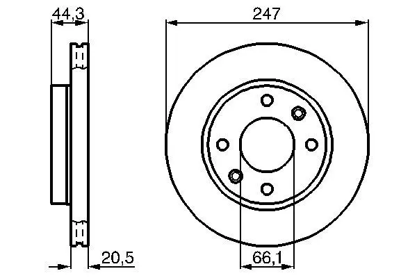 Handler.Part Brake disc Bosch 0986478211 1