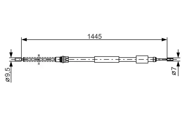 Handler.Part Cable, parking brake Bosch 1987477151 5