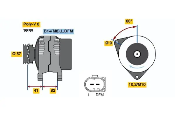 Handler.Part Alternator Bosch 0124615008 1