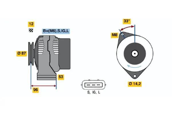 Handler.Part Alternator Bosch 0986041180 1