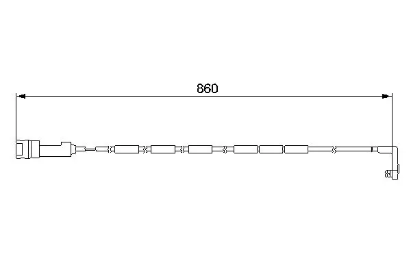 Handler.Part Warning contact, brake pad wear Bosch 1987474922 1