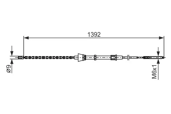 Handler.Part Cable, parking brake Bosch 1987477680 5