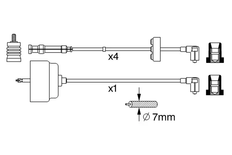 Handler.Part Ignition cable kit Bosch 0356912810 1