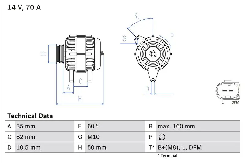 Handler.Part Alternator Bosch 0986042640 1