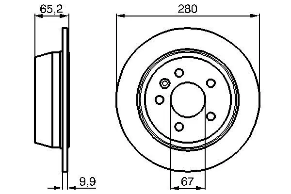 Handler.Part Brake disc Bosch 0986478873 5