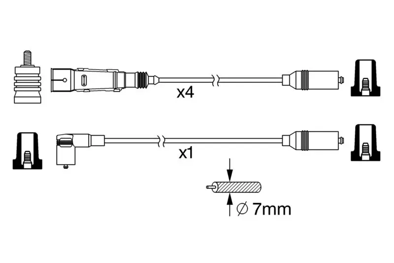 Handler.Part Ignition cable kit Bosch 0986356381 1