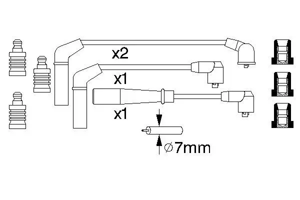 Handler.Part Ignition cable kit Bosch 0986356932 5