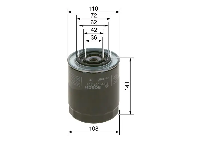 Handler.Part Oil filter Bosch 0451203201 5