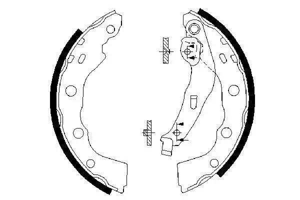 Handler.Part Brake shoe set Bosch 0986487577 1