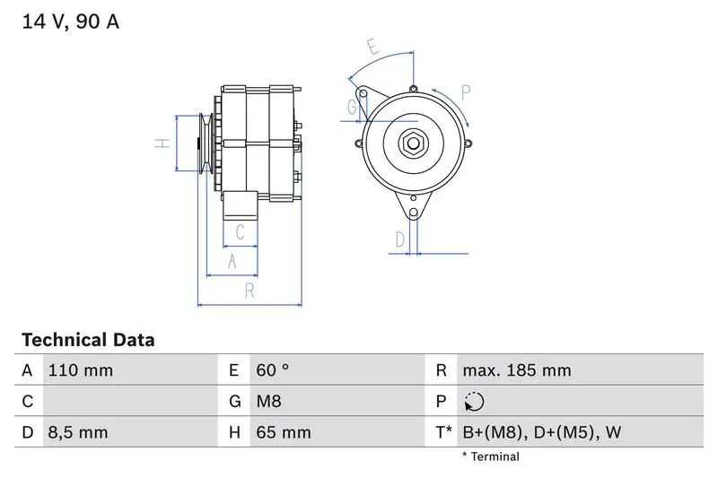 Handler.Part Alternator Bosch 0986039090 1