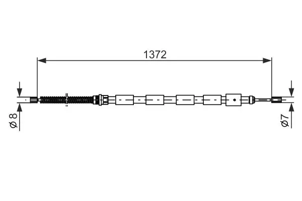 Handler.Part Cable, parking brake Bosch 1987477144 5