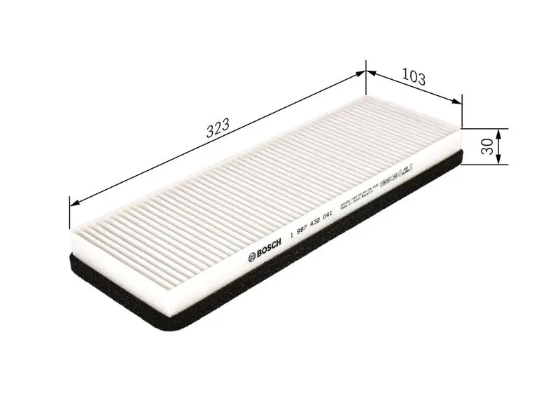 Handler.Part Filter, interior air Bosch 1987432041 5