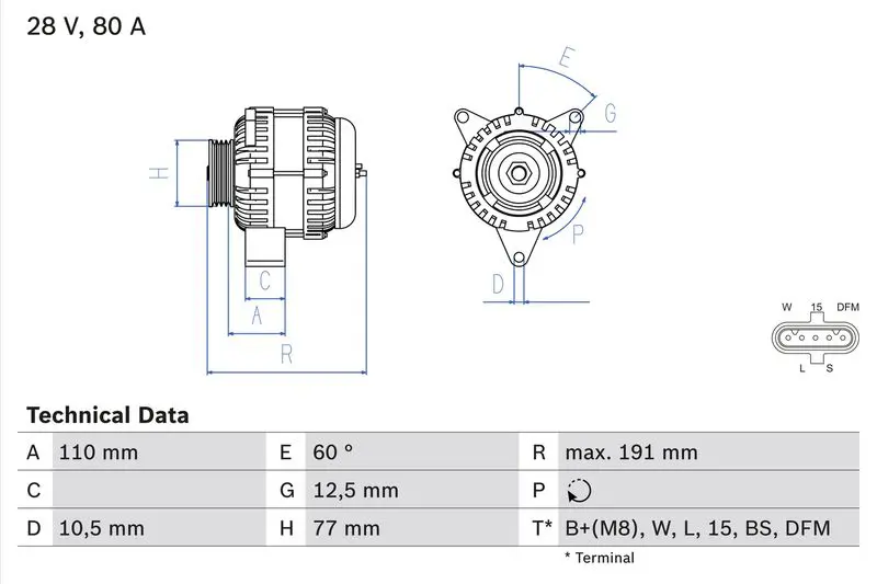 Handler.Part Alternator Bosch 0986042380 1