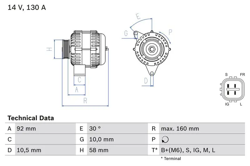 Handler.Part Alternator Bosch 0986084270 1