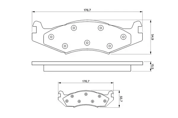 Handler.Part Brake pad set, disc brake Bosch 0986424273 1