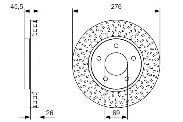 Handler.Part Brake disc Bosch 0986479U40 1