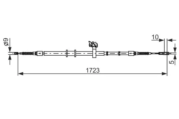 Handler.Part Cable, parking brake Bosch 1987482269 1