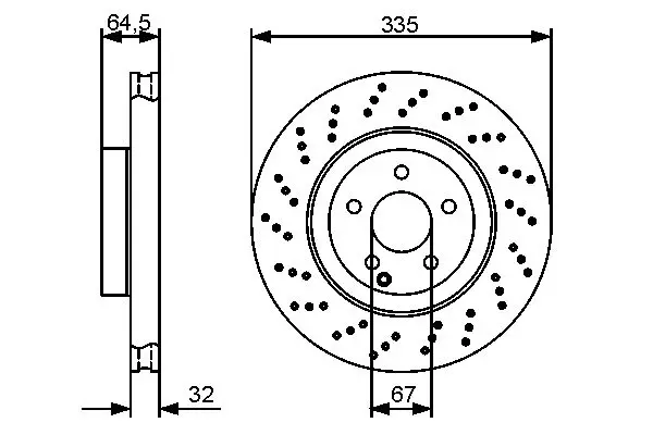 Handler.Part Brake disc Bosch 0986479413 5