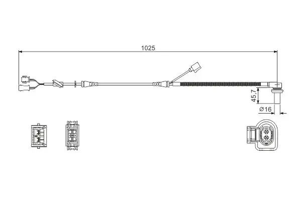 Handler.Part Sensor, wheel speed Bosch 0986594002 5