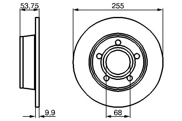 Handler.Part Brake disc Bosch 0986478704 5