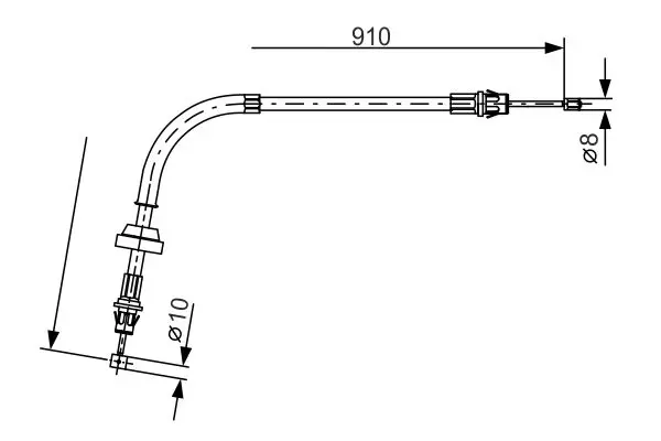 Handler.Part Cable, parking brake Bosch 1987477190 1