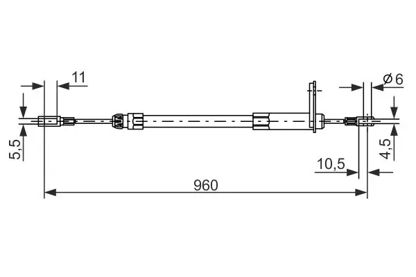 Handler.Part Cable, parking brake Bosch 1987477219 5