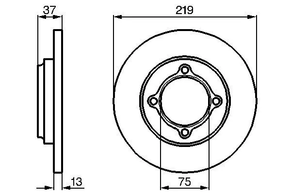 Handler.Part Brake disc Bosch 0986478429 1