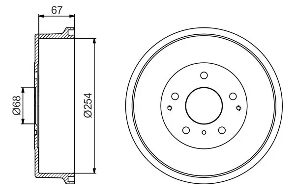 Handler.Part Brake drum Bosch 0986477162 1