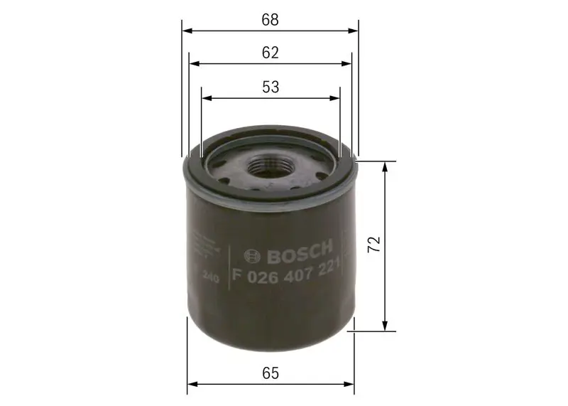 Handler.Part Oil filter Bosch F026407221 5