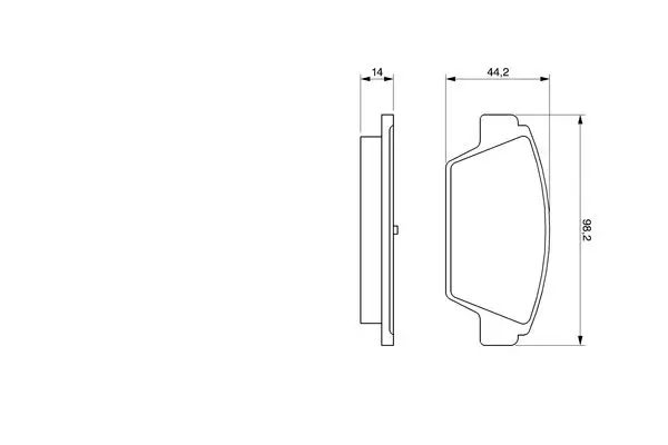 Handler.Part Brake pad set, disc brake Bosch 0986491250 7