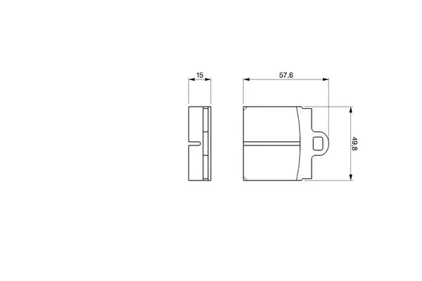 Handler.Part Brake pad set, disc brake Bosch 0986460701 1