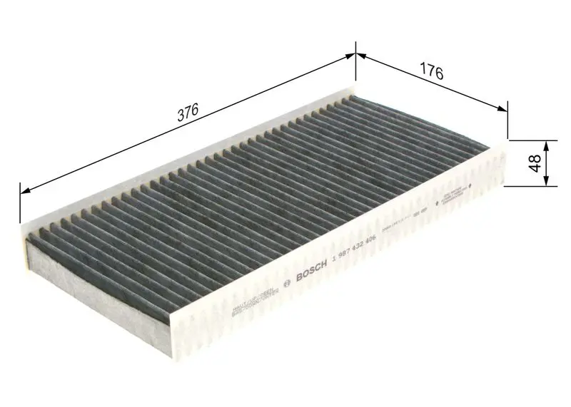 Handler.Part Filter, interior air Bosch 1987432406 5