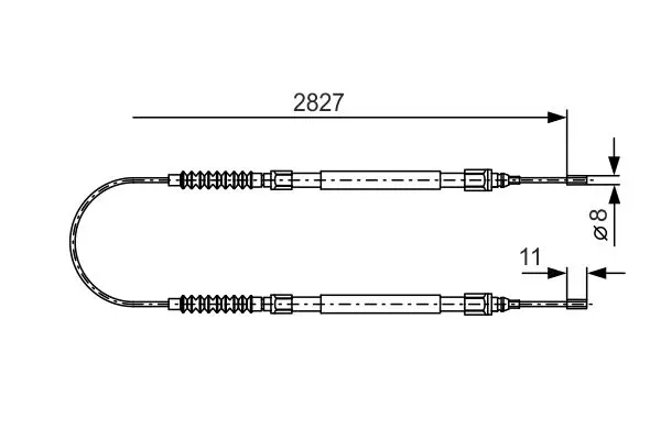 Handler.Part Cable, parking brake Bosch 1987477263 5