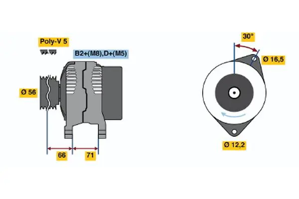 Handler.Part Alternator Bosch 0124325059 5