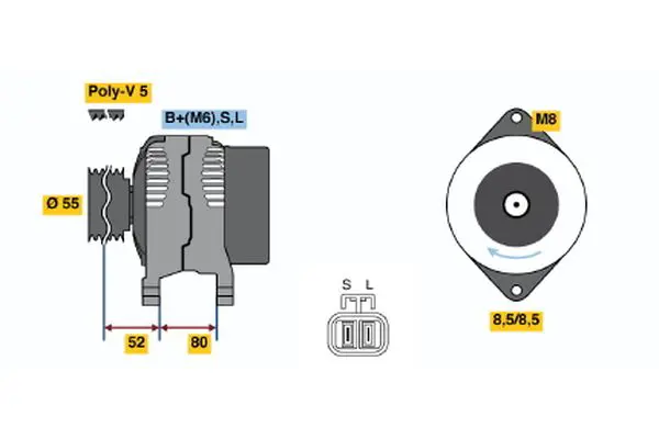 Handler.Part Alternator Bosch 0986045721 1